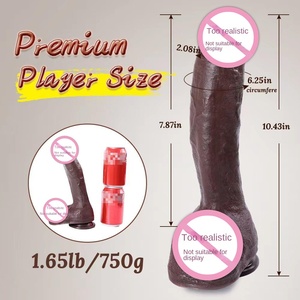 Gladiator Dildo en silicone liquide <span class=keywords><strong>double</strong></span> couche, texture chair douce, avec ventouse stabilisée, grande taille, pour femmes - Product Image 2
