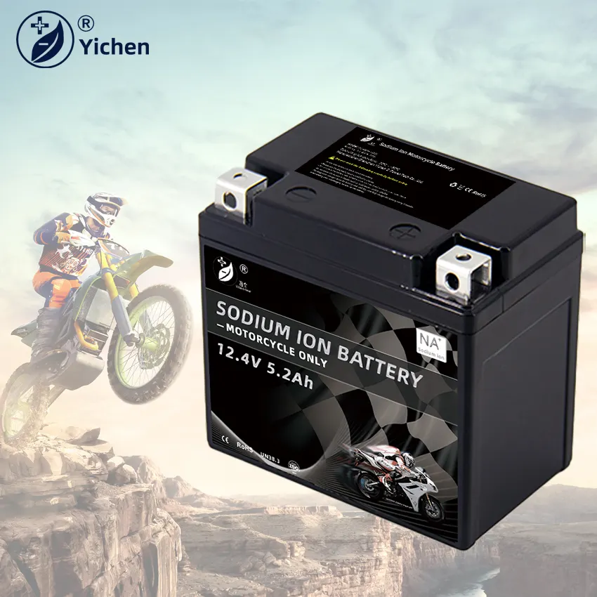 12,4 V 5.2Ah Baterías de iones de sodio Motocicleta Powersport Batería adecuada para motocicletas de 150CC