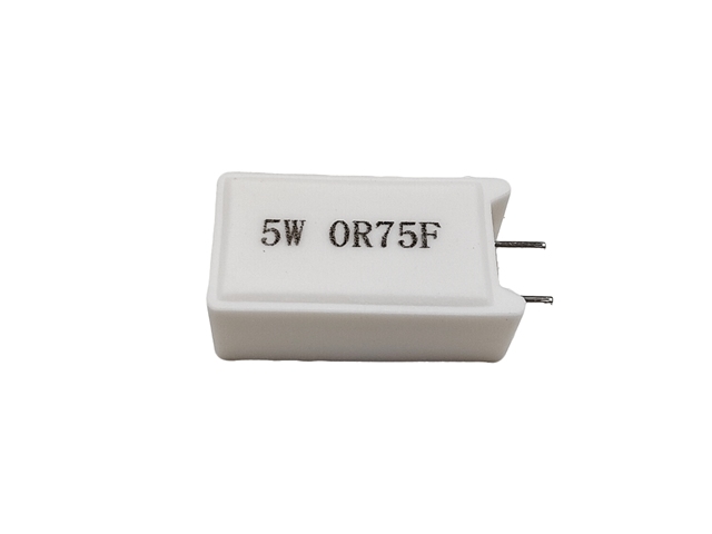 SQM Cement Resistor 5W 0.75ohm 5W 5ohm 6W 51ohm Ceramic Wirewound Cement Resistor for Power Supply