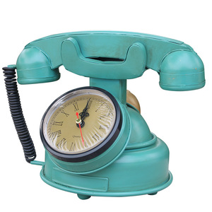 Adorno de Teléfono Vintage de Metal Redondo de 23x18x17cm, Decoración para el Hogar, Accesorio de Exhibición - Product Image 4