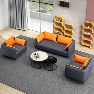 1 + 1 + 3 Kursi Sofa Kulit Hotel dengan Desain Modern Sofa Ruang Tamu - Product Image 1