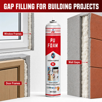 Mousse expansive en polyuréthane ignifuge, isolation acoustique, rembourrage pour portes et fenêtres, projets de construction, en vrac