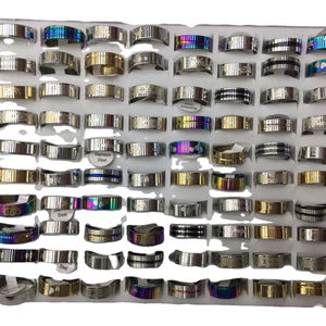 Grande petite bague en aluminium de mode promotionnelle de 1.7cm à 1.9 cm - Product Image 1