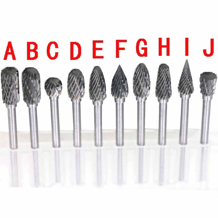 10 шт. сверла из карбида вольфрама для гравировки древесины Фрезерный резак хвостовик вращающиеся напильники Алмазная резка электрическое шлифование