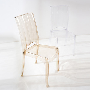 Chaise en résine transparente D 017, chaise d'intérieur pour hôtel, design moderne minimaliste, pour la maison, le restaurant, le bar. - Product Image 4