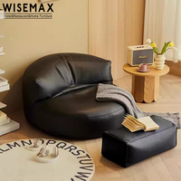 MEUBLES WISEMAX Vente en gros de fauteuils canapés géants pour le salon, grands poufs en cuir pour adultes