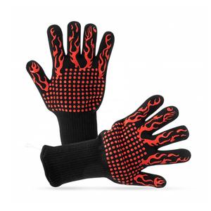 Guantes de Barbacoa de Fibra de Aramida con Logotipo Personalizado al por Mayor, Guantes para Parrilla Resistentes al Calor Extremo 932F - Product Image 4