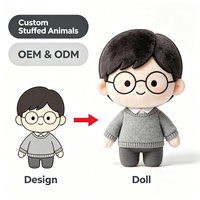 Poupée humanoïde en tissu doux personnalisée avec écharpe et manteau trench, figurine de personnage OEM, poupée humanoïde douce ODM