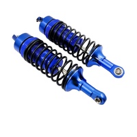Peredam Kejut Aluminium Alloy Rakitan Full Metal Big Bore Shock Depan & Belakang untuk Traxxas 1/10 Slash 4x4 Mobil RC Truk Acc