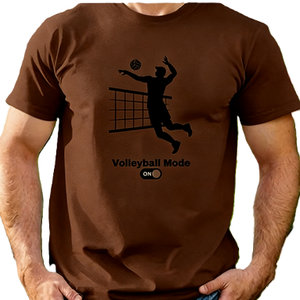 T-shirt grafica con stampa 'Volleyball <span class=keywords><strong>Mode</strong></span> On', maglietta con silhouette di atleta sportiva, regalo per l'allenamento / T-shirt streetwear oversize in cotone a maniche corte 'Volleyball <span class=keywords><strong>Mode</strong></span> On', top casual - Product Image 5