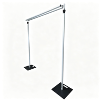 Support de toile de fond réglable en aluminium 10x20 pieds, extensible, pour mur de fleurs, cadre de rideau pour décoration de fond de mariage, événement ou fête