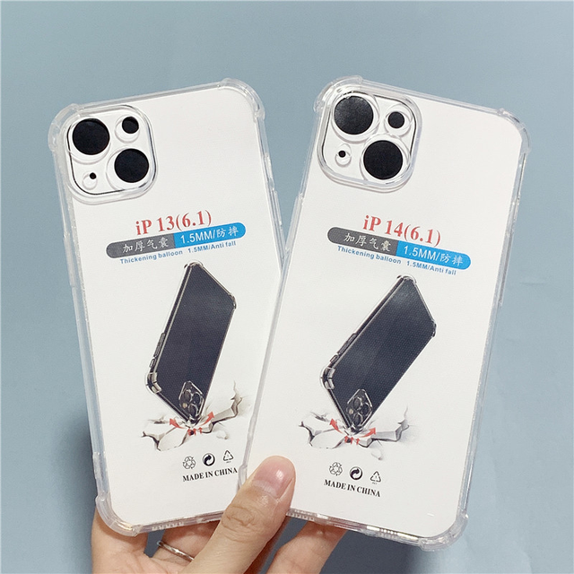 Clear Camera Protection Bumper Phone Cases for iPhone 116 15 14 13 Pro MAX Translucent Shockproof Back Cover case