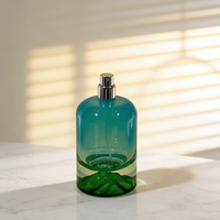 Botol Parfum Mewah Kaca Silinder Kosong 100ml Unik dengan Warna Ungu Kustom dan Kemasan Kotak