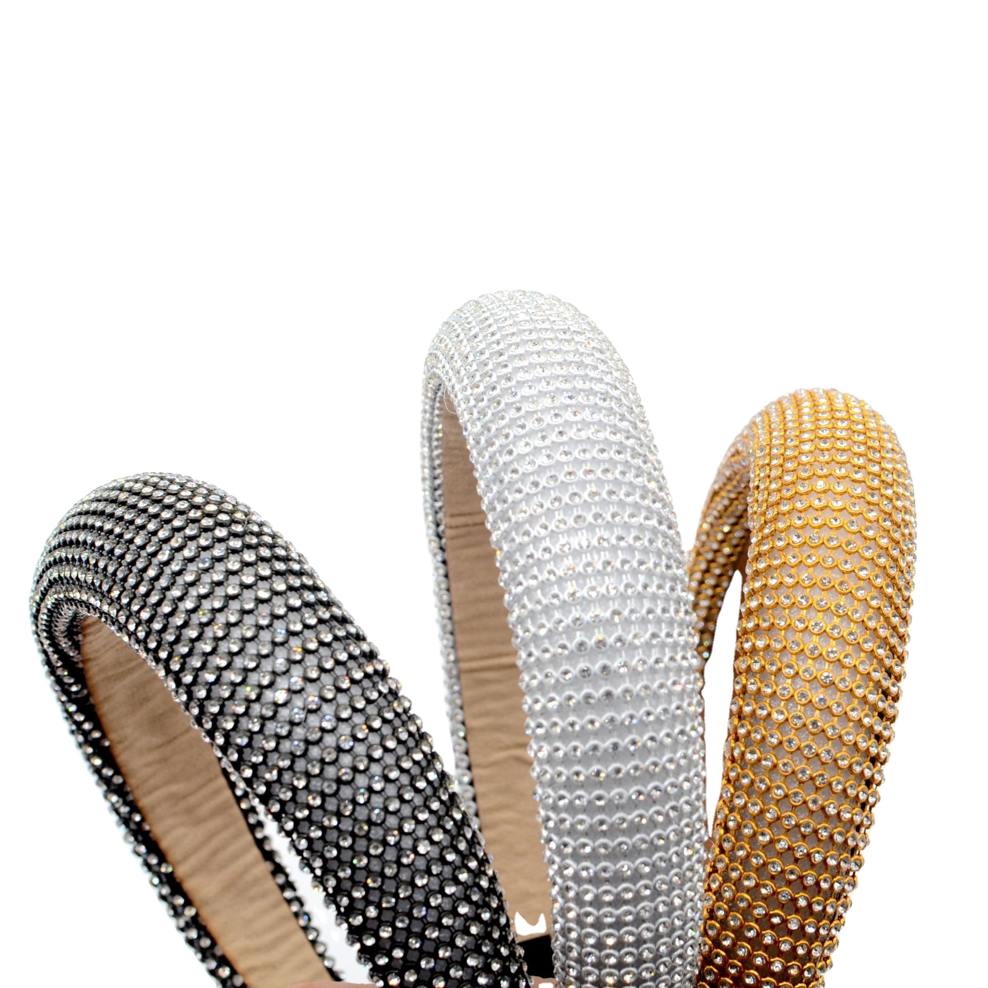 Повязка на голову KENSHELLEY Bling для женщин, аксессуар для волос, губка со стразами, повязка на лоб для девочек