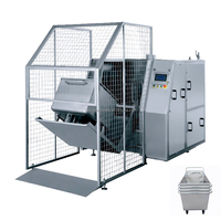 LONKIA Machine de lavage et de séchage de caisses/plateaux/palettes/paniers en plastique à haute pression Machine de nettoyage de bacs de recyclage de déchets médicaux