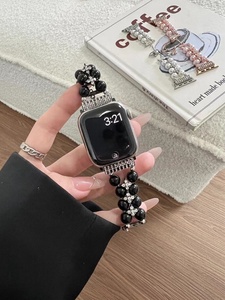 Bracelet perlé extensible perle breloques bijoux bracelet de montre pour <span class=keywords><strong>Apple</strong></span> Watch série <span class=keywords><strong>8</strong></span> 9 ultra 49mm 41mm <span class=keywords><strong>45mm</strong></span> - Product Image 3