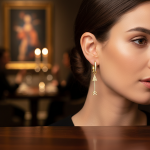 Pendientes de diseño de flecha hechos a mano al por mayor turco elegante moda 925 joyería de plata esterlina joyería fina - Product Image 3