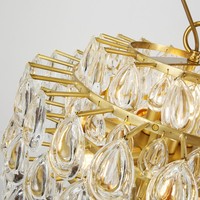 Lámpara de araña moderna de lujo, lámpara colgante de techo, lámpara de araña de cristal con forma de gota de agua, decoración para sala de estar y dormitorio