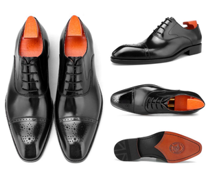 F64-SH2 nuovo elegante classico Brogue Oxford ufficio moda da sposa fatti a mano in vera <span class=keywords><strong>pelle</strong></span> formale <span class=keywords><strong>scarpe</strong></span> da <span class=keywords><strong>uomo</strong></span> - Product Image 6