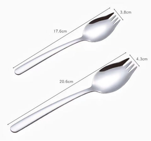 Fourchette à salade Spork multifonctionnelle Cuillère à nouilles Cuillères à dessert <span class=keywords><strong>Set</strong></span> de serveurs à salade en acier inoxydable - Product Image 2
