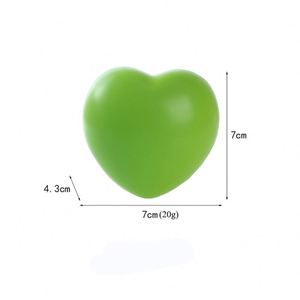 PU Foam Anti Stress Ball Customized <b>Logo</b> Heart Shape Stress Toys - Product Image 5