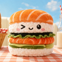 Coussin géant en peluche sushi personnalisé en gros pour les magasins éphémères, accessoires photo, décoration et présentoirs de marque