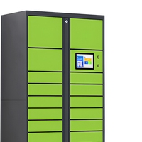 Casier intelligent extérieur pour colis en acier avec accès par code QR pour collecte en communauté, école ou bureau