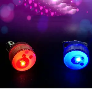 Party Women Christmas Glowing Clip On Earrings Accessories Gift Jewelry Flash Round Light Up LED Clip Earrings
