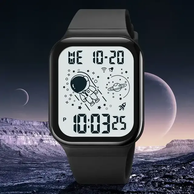 Skmei 1863 Luxury 50M Life Daily Waterproof LED Digital Watch Alarm Clock Cheap Watches Square Dial Spaceman Male Wristwatch