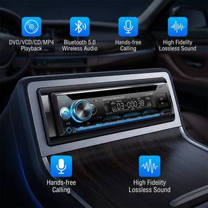 Cargador de Coche Rápido Qc con Doble USB-C y 7 Colores, Reproductor de DVD para Coche, Kit de Audio, Transmisor FM Inalámbrico Bluetooth, <span class=keywords><strong>Modulador</strong></span> - Product Image 4