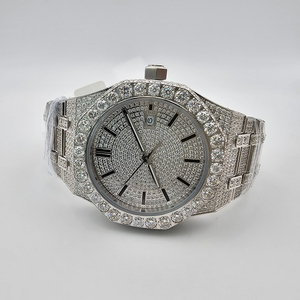 นาฬิกาข้อมือผู้ชายสแตนเลสสตีลอัตโนมัติ ประดับ<span class=keywords><strong>เพชร</strong></span>ฮิปฮอปเต็มเรือน หรูหรา สองสี ประดับ<span class=keywords><strong>เพชร</strong></span>โมอิสซาไนต์ <span class=keywords><strong>VVS</strong></span> - Product Image 6
