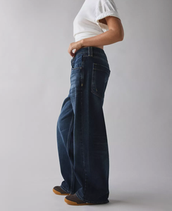 جينز مريح عالي الخصر يسمح بالتهوية للسيدات طراز كلاسيكي من قماش الدنيم السريع بلون بسيط غير رسمي لجميع المواسم لفصل الصيف - Product Image 5