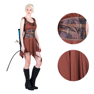 ชุดนักล่าผู้ใหญ่ ชุดเดรสสีน้ำตาลพร้อมชุดธนูและลูกศรสำหรับงานปาร์ตี้คอสเพลย์ - Product Image 2