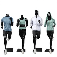 Maniquíes de Exhibición de Cuerpo Completo para Ropa Deportiva, Masculinos y Femeninos, Material FRP, para Adultos, para Exhibición en Vitrinas