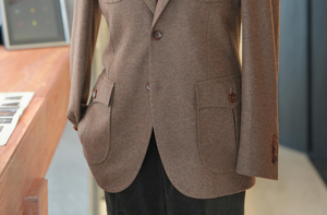 Veste <span class=keywords><strong>Safari</strong></span> Entièrement en Toile, Simple Boutonnage, Grande Taille, Manteau d'Hiver pour Homme, 100% Laine, Sur Mesure, Vêtements Haut de Gamme, Style Italien - Product Image 3