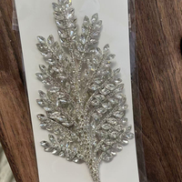 Patchs floraux 3D plats personnalisés faits à la main avec strass, derniers cristaux de verre écologiques à coudre pour les créations de fête DIY, motif feuilles
