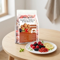 Teh Herbal Alami Campuran Raspberry, Mulberry, dan Goji Berry dalam Kantong - Kualitas Terbaik untuk Menutrisi Ginjal & Meningkatkan Energi