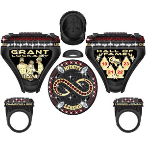 Bagues de championnat de sport en métal émaillé et doré avec logo personnalisé personnalisé - Product Image 2