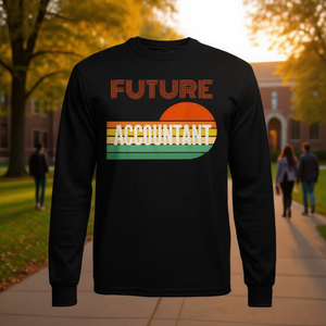 T-shirt promotionnel à manches longues pour les futurs comptables - Product Image 3