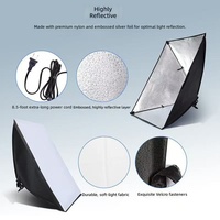 Peralatan Fotografi TS 5070 Softbox Fill-Light Kit Studio Set Lampu LED Tiga Suhu Warna Lampu Jamur Layar 50x70cm