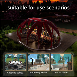 Tente transparente ciel étoilé extérieur en plein air Internet célèbre maison à bulles cour véranda <span class=keywords><strong>yourte</strong></span> tente ferme salle à manger - Product Image 5