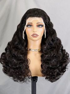 วิกผมหน้าผากลูกไม้แบบ HD 13x4 ผมแท้ วิกผมลอนคลาย 13x4 สำหรับผู้หญิงผิวสี วิกผมจากผมแท้กัมพูชาแบบถอนขนมาแล้ว - Product Image 5