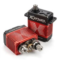 Moteur servo RC industriel robuste XQ POWER XQ-S9150D 180 kg 16,8 V haute tension sans balais avec engrenages en acier et boîtier en aluminium CNC