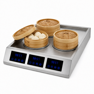 Horno Eléctrico Comercial para Panecillos al Vapor, 3 Posiciones de Calentamiento, Acero Inoxidable, Calentador de Alimentos, 4KW 220V para Restaurante - Product Image 1
