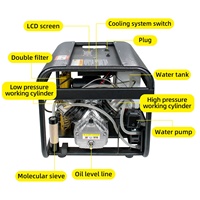 Compresseur d'air PCP portable TUXING haute pression 30mpa 4500psi 300bar avec écran LCD et double filtration pour paintball et chasse