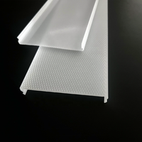 Baoming 60 mm Extrusion PC Couvertures et abat-jour de lampe en relief Couverture de diffuseur prismatique en acrylique Blanc laiteux Transparent