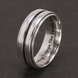 Anello di Dean Winchester Autentico in Argento 925 Supernatural con Incisione dell'Aforisma Saving People Hunting Things the Family Business - Product Image 1