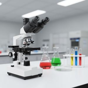 Microscopio Compuesto Trinocular Vevor 40X-5000X con Iluminación LED y Plataforma Mecánica para Uso en Laboratorio - Product Image 2