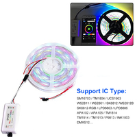ESann SP105E 5В 12В 24В DC RGBIC Адресуемая светодиодная лента с управлением через мобильное приложение и музыкой, контроллер LED