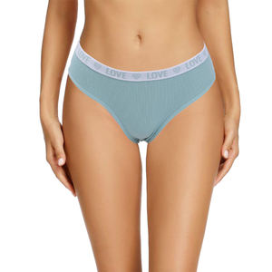 Amor corazón cintura UOKIN bragas de algodón acanalado pantalón brasileño algodón alto lindo bragas diseño mixto docena paquete venta - Product Image 1